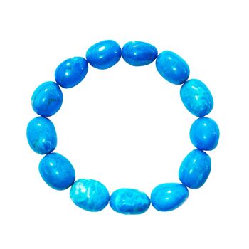 Bracelet Howlite bleue - Pierres Pépites 2