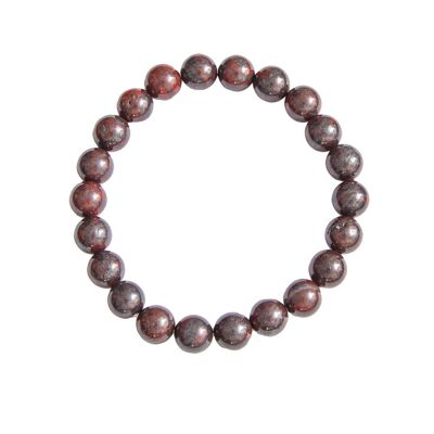 Pulsera Jaspe Brechado - Piedras bola 8mm - 22 cm - Cierre de oro