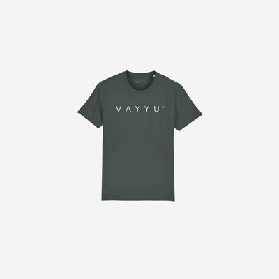 Camiseta de algodón orgánico con eslogan en gris oscuro | CSOCT