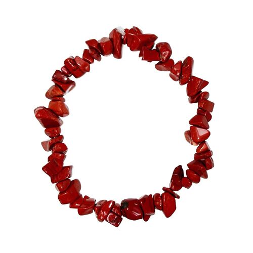 Bracelet Jaspe rouge - Baroque 19cm