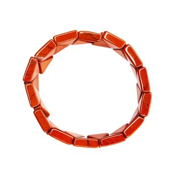 Bracelet Jaspe rouge - Pierres triangulaires 2