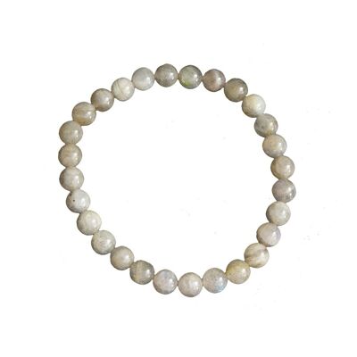 Labradorite bracelet - 6mm ball stones - 18 cm - Without clasp