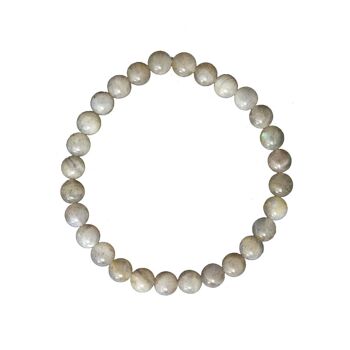 Bracelet Labradorite - Pierres boules 6mm - 18 cm- Sans fermoir 2