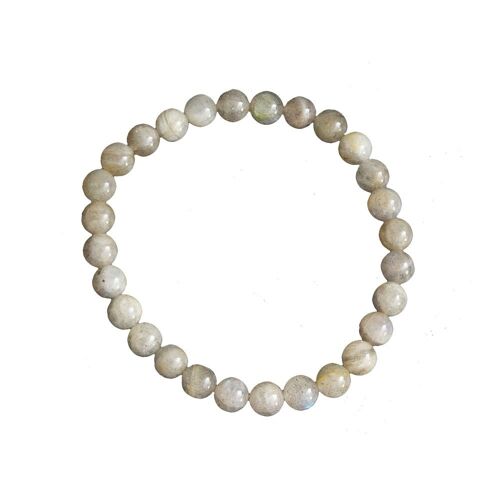 Bracelet Labradorite - Pierres boules 6mm - 20 cm- Sans fermoir