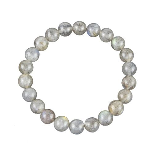 Bracelet Labradorite - Pierres boules 8mm - 22 cm- Sans fermoir