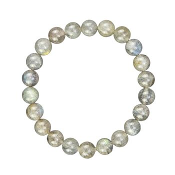 Bracelet Labradorite - Pierres boules 8mm - 22 cm- Fermoir argent 2