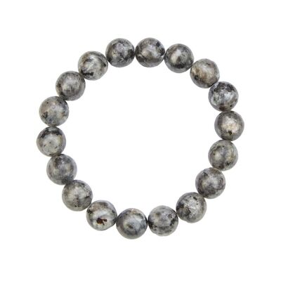 Pulsera de labradorita con inclusiones - Bolas de piedras de 10 mm - 22 cm - Cierre de oro