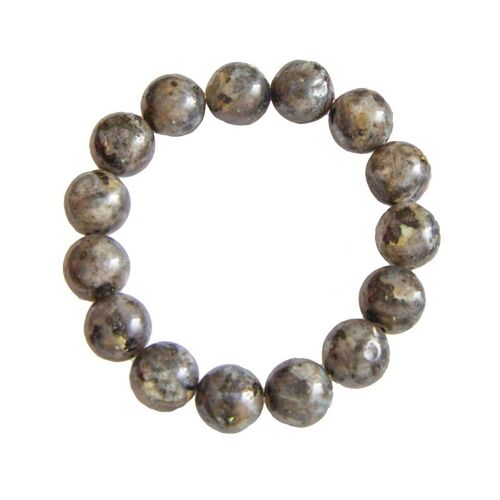 Bracelet Labradorite avec inclusions - Pierres boules 12mm - 18 cm- Sans fermoir