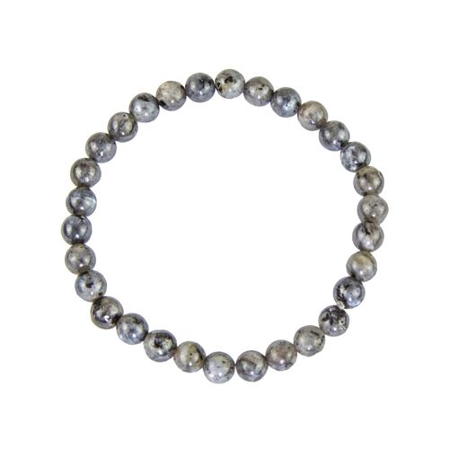 Bracelet Labradorite avec inclusions - Pierres boules 6mm - 18 cm- Fermoir argent