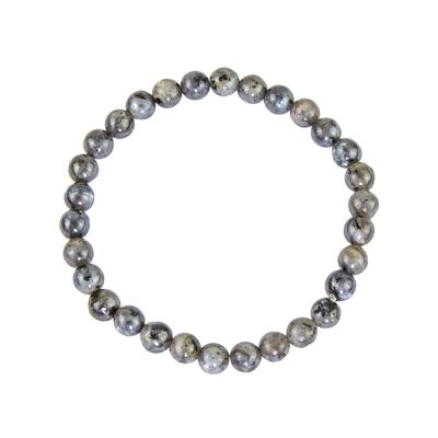 Pulsera labradorita con inclusiones - Piedras bola 6mm - 20 cm - Cierre plata