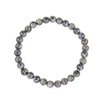 Bracelet Labradorite avec inclusions - Pierres boules 6mm - 20 cm- Sans fermoir 1