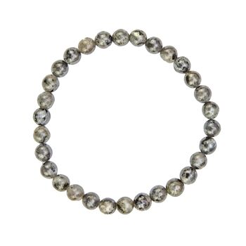 Bracelet Labradorite avec inclusions - Pierres boules 6mm - 20 cm- Sans fermoir 2