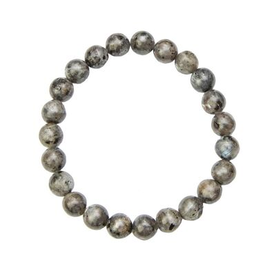 Labradorite bracelet with inclusions - 8mm ball stones - 18 cm - Silver clasp