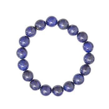 Bracelet Lapis Lazuli - Pierres boules 10mm - 22 cm- Sans fermoir 2