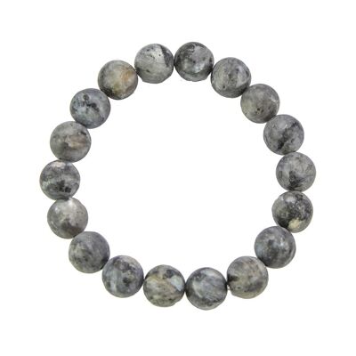 Pulsera Larvikite - Piedras bola 10mm - 18 cm - Cierre de oro