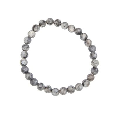 Bracelet Larvikite - Pierres boules 6mm - 22 cm- Sans fermoir