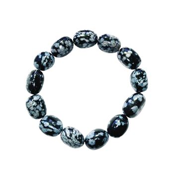 Bracelet Obsidienne neige - Pierres Pépites 1