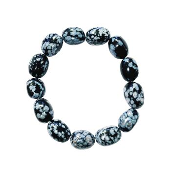 Bracelet Obsidienne neige - Pierres Pépites 2