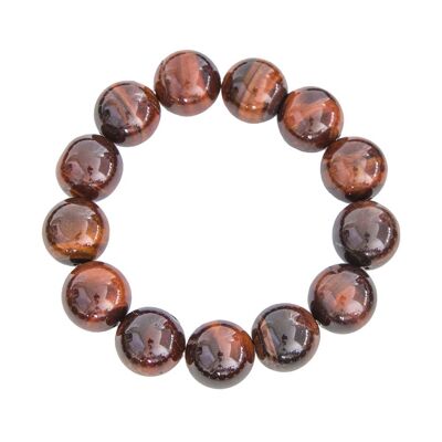 Pulsera ojo de buey - Piedras bola 14mm - 20 cm - Sin cierre