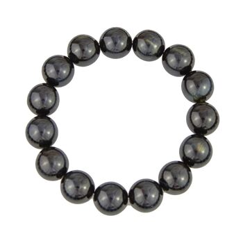 Bracelet Oeil de Fermoir argentucon - Pierres boules 12mm - 20 cm- Fermoir argent 1