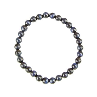 Bracelet Oeil de Fermoir argentucon - Pierres boules 6mm - 20 cm- Fermoir argent