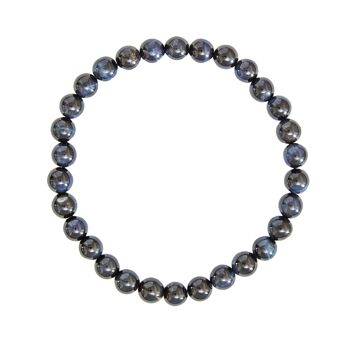 Bracelet Oeil de Fermoir argentucon - Pierres boules 6mm - 20 cm- Fermoir or 2