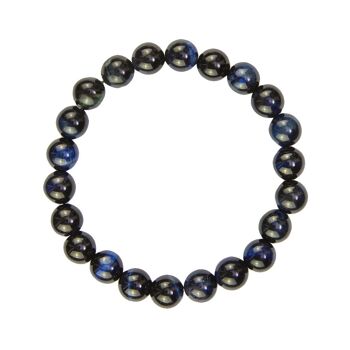 Bracelet Oeil de Fermoir argentucon - Pierres boules 8mm - 18 cm- Sans fermoir 2