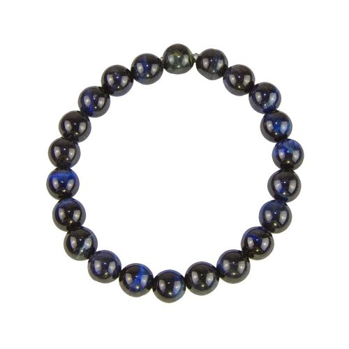 Bracelet Oeil de Fermoir argentucon - Pierres boules 8mm - 20 cm- Sans fermoir