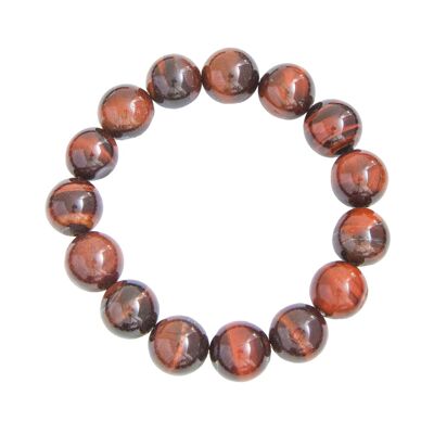 Bull's eye bracelet - 12mm ball stones - 18 cm - Gold clasp