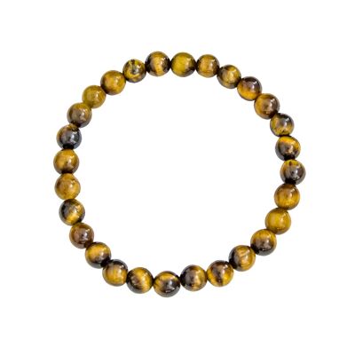 Bracelet Oeil de tigre - Pierres boules 6mm - 22 cm- Sans fermoir