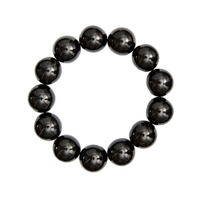 Bracelet Onyx - Pierres boules 14mm - 18 cm- Sans fermoir