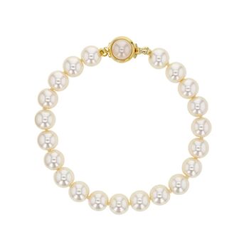Bracelet Perles de Majorque blanches - Perles boules 8mm 1