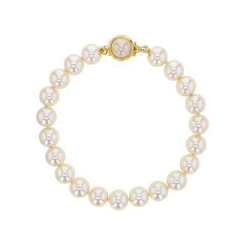 Bracelet Perles de Majorque blanches - Perles boules 8mm 2