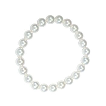 Bracelet Perles de Majorque blanches - Perles boules 8mm 3