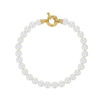 Bracelet Perles de Majorque blanches - Pierres boules 6mm 2