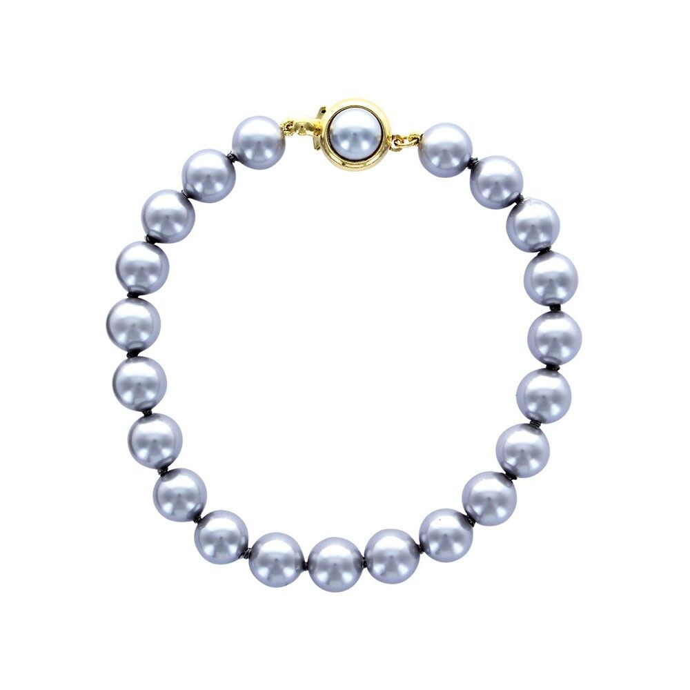 Gray Mallorcan Pearl sale Necklace – 8mm Ball Stones