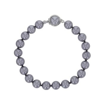 Bracelet Perles de Majorque grises - Perles boules 8mm 4