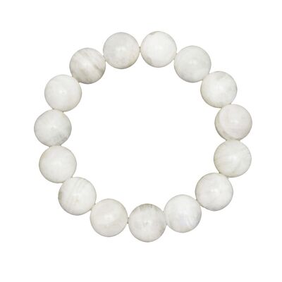 Moonstone bracelet - Ball stones 12mm - 18 cm - Without clasp