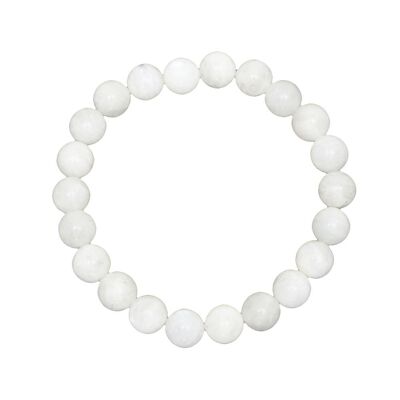 Bracciale Moonstone - Pietre a sfera 8mm - 20 cm - Senza chiusura