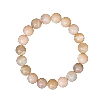 Bracelet Pierre de soleil - Pierres boules 10mm - 22 cm- Sans fermoir 2