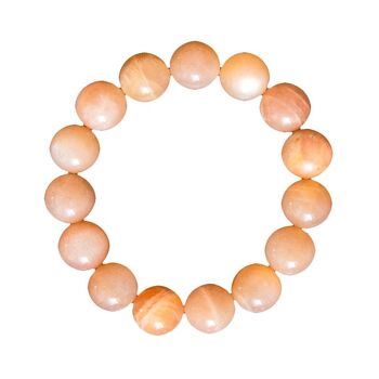 Bracelet Pierre de soleil - Pierres boules 12mm - 18 cm- Sans fermoir 2