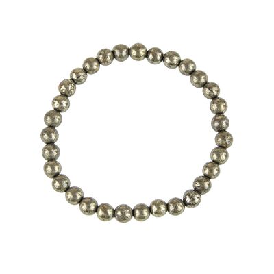 Bracelet Pyrite de fer - Pierres boules 6mm - 18 cm- Sans fermoir