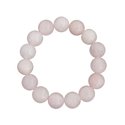 Bracelet Quartz rose - Pierres boules 12mm - 18 - FA