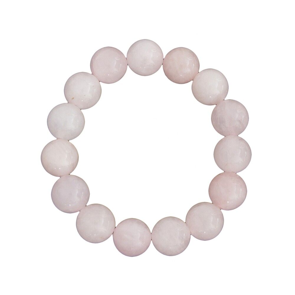 Bracciale al quarzo rosa - Pietre a sfera 12mm - 18 - SF