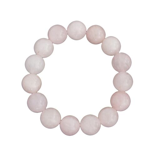 Bracelet Quartz rose - Pierres boules 12mm - 20 - SF