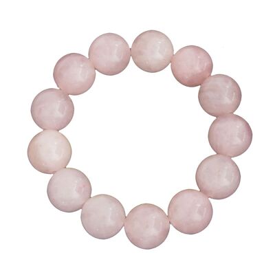 Rose quartz bracelet - 14mm ball stones - 18 - FO