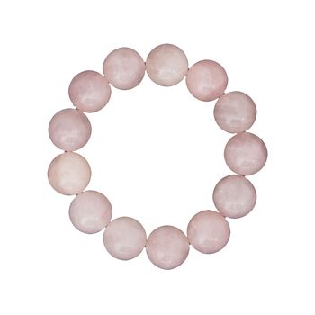 Bracelet Quartz rose - Pierres boules 14mm - 20 - SF 2