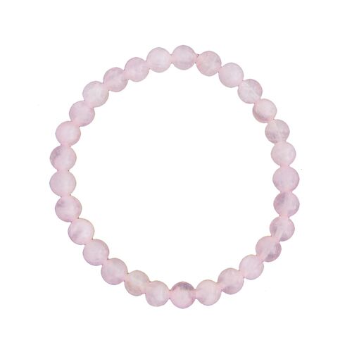 Bracelet Quartz rose - Pierres boules 6mm - 18 - FA