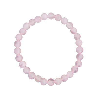 Rose quartz bracelet - 6mm ball stones - 18 - FO