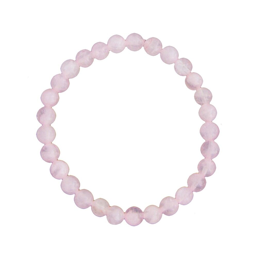 Rosenquarz-Armband - 6 mm Kugelsteine - 20 - SF